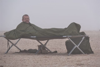 A foggy morning in the Namib desert.