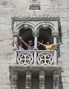 Women exploring a castle on a Sights and Soul Travel tour of Portugal's Silver Coast. Photos by Yolanta Barnes.