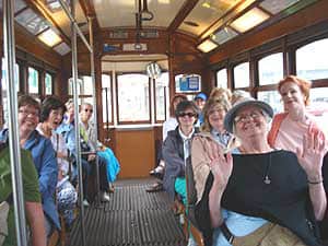 Trolley of like-minded women travelers. 