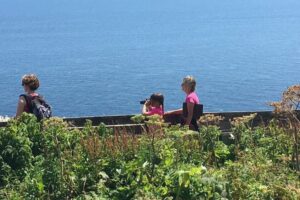 women-only taking in the views in the Gaspe Peninsula of Quebec.