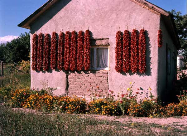 Taos, New Mexico: Still Heavenly 5 Chili peppers outside a house in Taos, NM