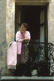 Smoker greets the morning in the Marais. (photo billhocker.com)