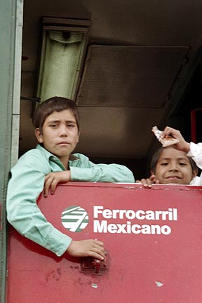 Mexico's Vast Copper Canyon on a Tiny Aussie budget 6 Kids on the train in Copper Canyon. (photo: Marie Javins)