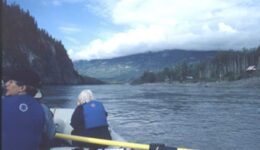 Boating on the Stikine River in Alaska.