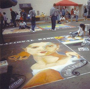 Street drawing at chalk la Strada in San Diego. photo: Christine Soskins 