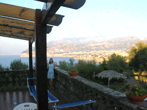 The view from the terrace at the Hotel La Badia in Sorrento. photo: Max Hartshorne