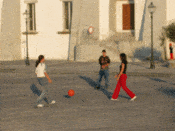 Ballplaying is a common scene in Sorrento and Ischia.