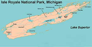 Located in the middle of Lake Superior, the ferry ride is 4 hours from the shore.
