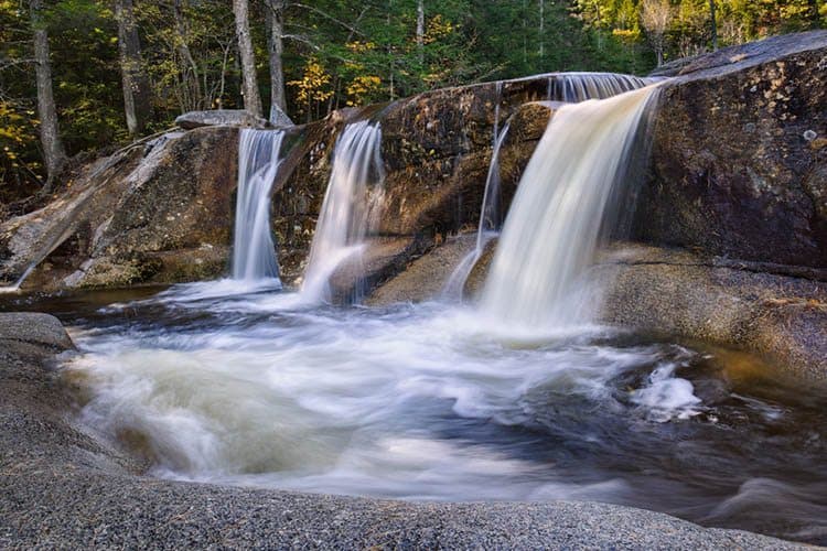Diana's Baths are a series of waterfalls located in Bartlett, New Hampshire, in the heart of the White Mountains. Although not large by comparison, these waterfalls and cascades have photogenic properties. This image was made at the peak of foliage.