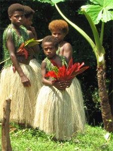 Vanuatu's Original Bungee Jumpers 6 Girl dancer at the ceremony.