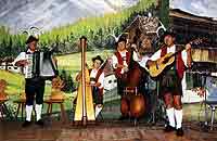 The musicians of the Tiroler Alpenbuhne, in Innsbruck.