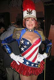 Gorgeous Follies performer: well-endowed, well-preserved, well-everything.