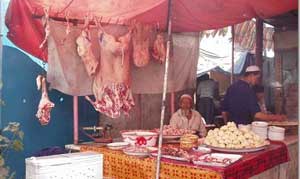 A meat vendor