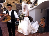 Santorini sunset wedding