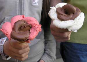 Italy's Lake Maggiore: Fanciful and Fantastic 12 Ice cream Italian style - photo by Catherine Richards Golini