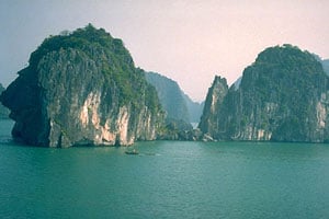 Tower karsts in Halong Bay - photo courtesy of Geoimages.Berkeley.edu