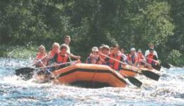 Rafting in Karelia, Russia.
