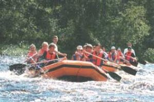 Rafting in Karelia, Russia.