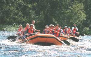 Rafting in Karelia, Russia.