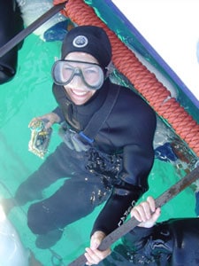 South Africa: My Favorite Country So Far 5 Staff member Amy enjoying Shark Diving