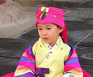 Another child dressed for the festival.
