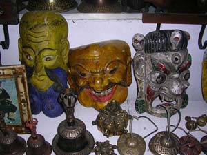 Masks for sale at a shop in Leh, Ladakh