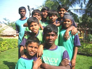 Boys in the community village