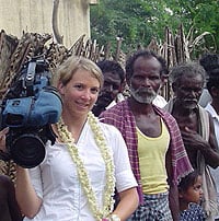 Visiting the Untouchables of India 3 The author is shown with "Untouchable" friends.
