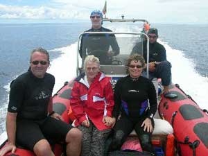 Hobknobbing With Sperm Whales in the Azores 4 The members of the author's diving expedition