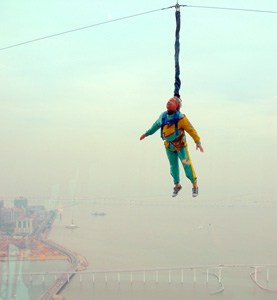 Miraculous Macau: Modern and Mystifying 5 The author, suspended above Macau