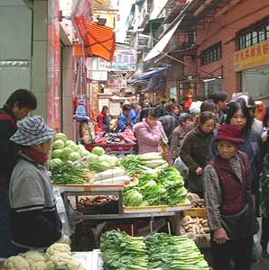 Miraculous Macau: Modern and Mystifying 3 A market in the old section of Macau