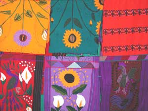 Shawls on sale in San Cristobal - photo by Chris Bracken