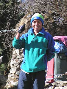 Hiking to the Base of Mt. Everest 3 The author's porter, Raz