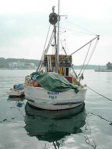 A fishing boat in Porec