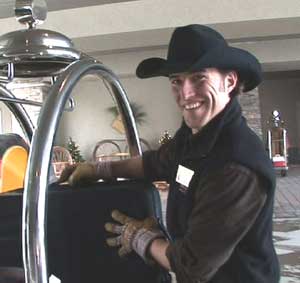 Montana's Wildest Winter Resorts 8 Helpful Big Sky bellmen wear cowboy hats.