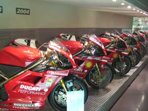 Racing models throughout history in the Museo Ducati