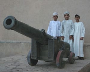 Youngsters at the Nizwa Fort - photos by Ian Lemmin-Woolfrey