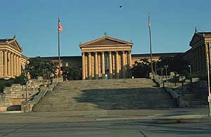 The Philadelphia Museum of Art and the famous steps where Rocky trained