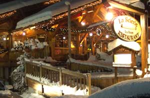 La Scierie, a restaurant in the village at La Clusaz, the food is as good as the ambience.