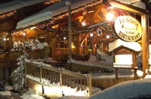 The French Alps: Snowplowing My Way Through 7 La Scierie, a restaurant in the village at La Clusaz, the food is as good as the ambience.