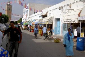 A Tunisian market in Soliman, a city in Tunisia.