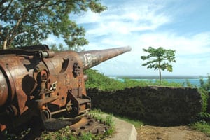 One of the guns left by the U.S. Army
