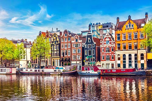 Beautiful Amsterdam, one of its many canals.