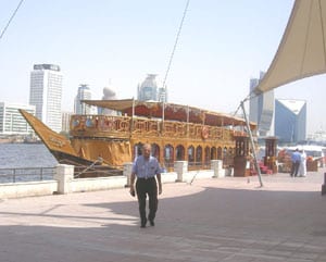 The author on the waterfront in Dubai. 