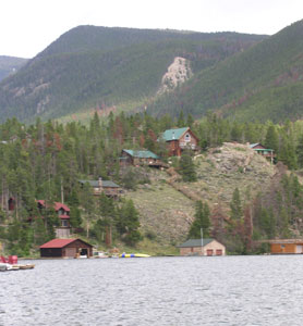Houses along Grand Lake