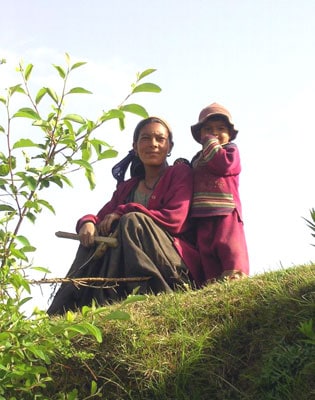 India: A Trek Through the Kuari Pass 19 Mother and child