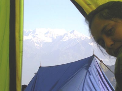 India: A Trek Through the Kuari Pass 18 View through the tent flap