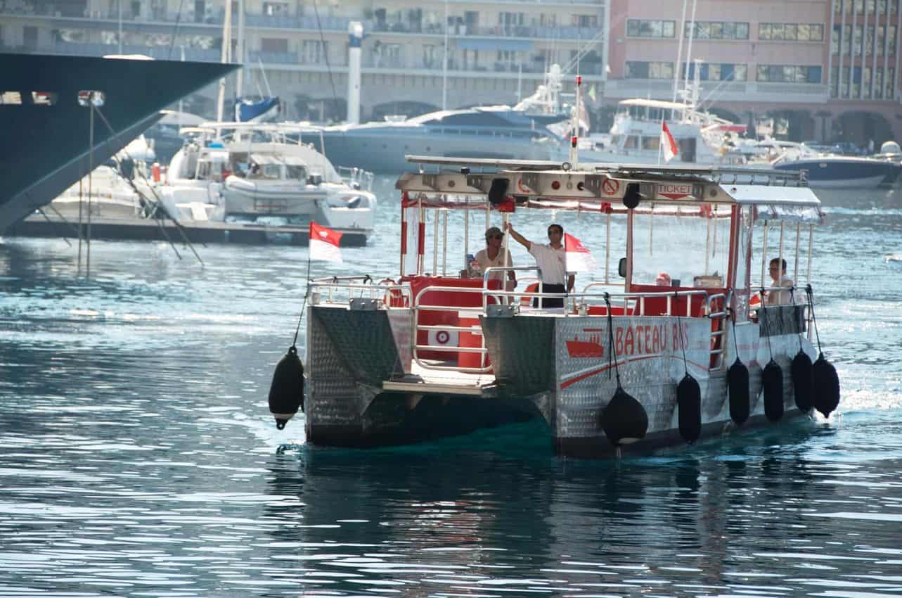 A good way to cross the harbor is the Bateau Bus in Monaco. Monaco Press Center photo.