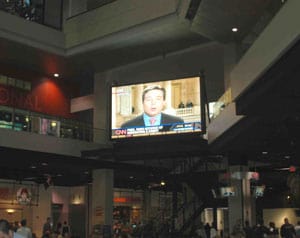 CNN Centers center court a place for eating shopping and catching up on the headlines of the day.