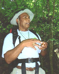 An Eco-Adventure in Trinidad and Tobago 3 Amerindian Shaman, Cristo Adonis, explains the use of rainforest plants as natural remedies